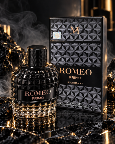 Dark premium fragrance with gold details