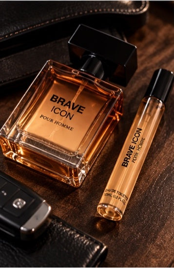 brave icon pour homme fragrance set with travel spray