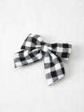 Winter Christmas Plaid Bow Hair Clip
