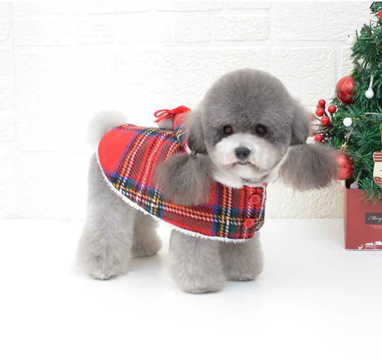 Christmas Knitted Turtleneck Dog Sweater Christmas Red Hedging Pet Winter Coat Clothes Holiday Dog Warm Clothing