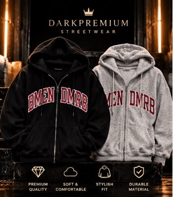 bmen dmrb zip-up hoodie – premium streetwear jacket