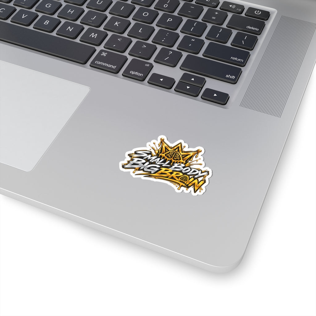 Small Body Big Brain Motivational Kiss-Cut Sticker