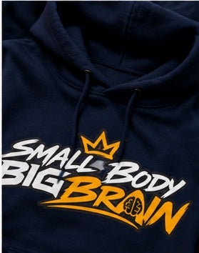 small body big brain hoodie – premium blue streetwear sweatshirt