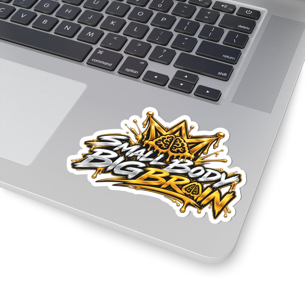 Small Body Big Brain Motivational Kiss-Cut Sticker
