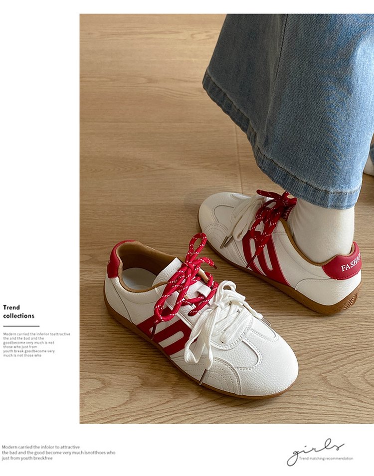 2026 New Women Retro German Trainers, Versatile Soft Sole White Sneakers, Fashion Casual Skate Shoes For Summer