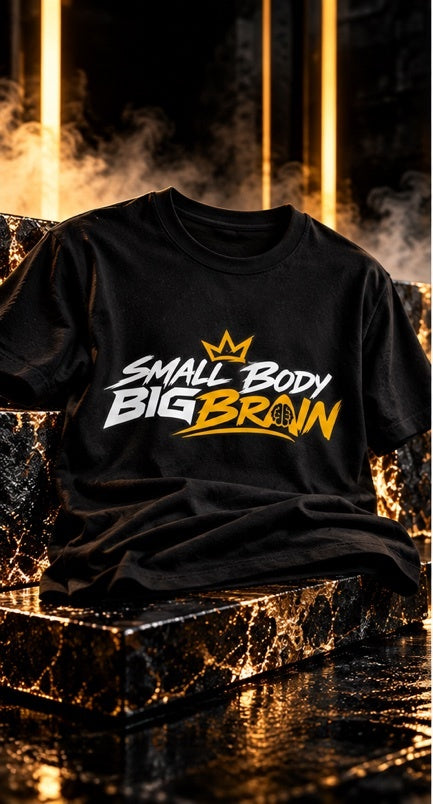 small body big brain streetwear t-shirt – premium black & red graphic tee