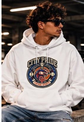 city pride vintage sports hoodie – premium streetwear