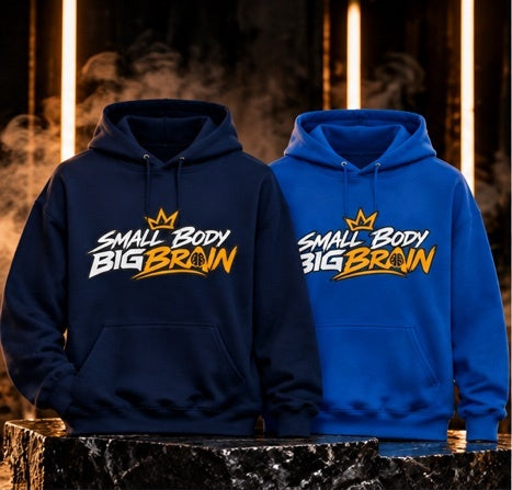 small body big brain hoodie – premium blue streetwear sweatshirt