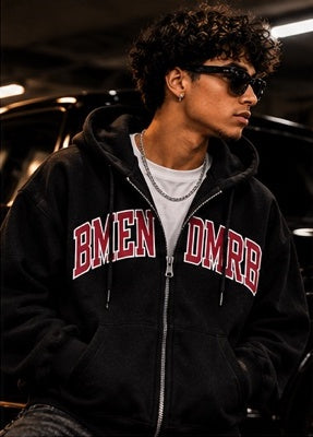 bmen dmrb zip-up hoodie – premium streetwear jacket