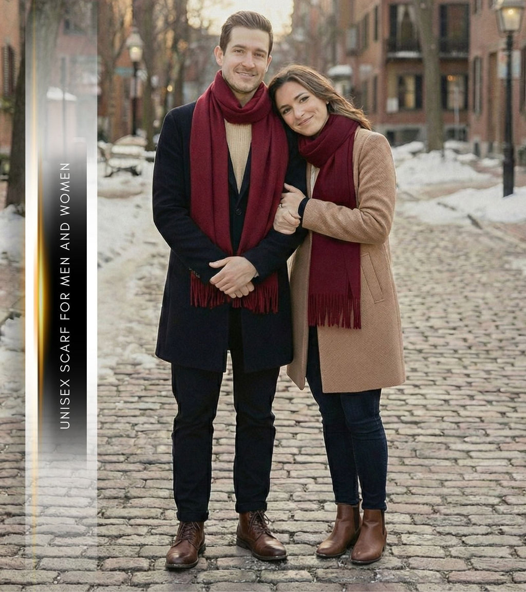 Sakkas Booker Unisex Cashmere-Feel Solid Winter Scarf with Fringe