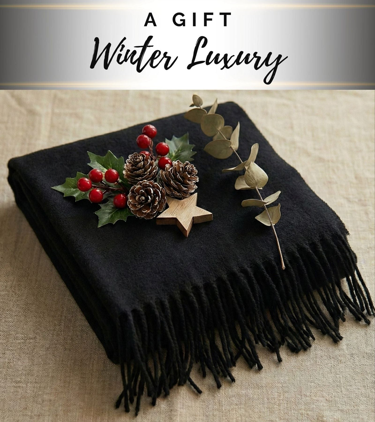 Sakkas Booker Unisex Cashmere-Feel Solid Winter Scarf with Fringe