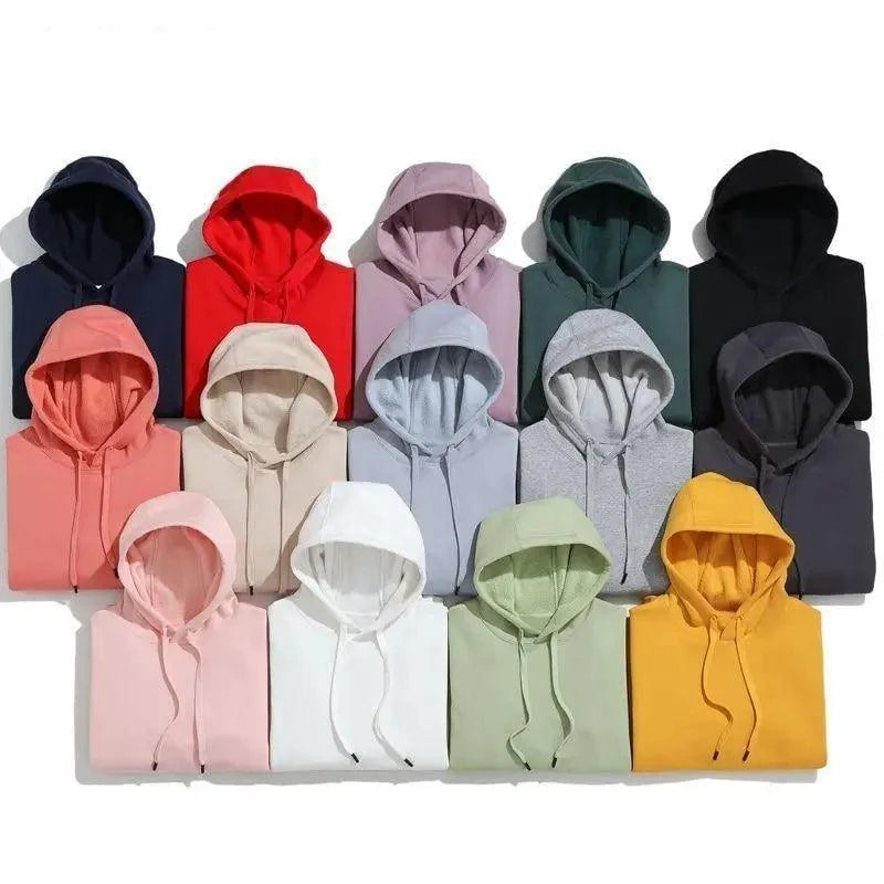 Elegant Hoodie Women High Quality Cotton Hoodies Sweatshirts Thick Fleece Winter Autumn Oversized Warm Hooded Sweatshirt Woman Men's Fleece Hoodies Hip Hop Solid Color Style Autumn Hooded Sweatshirts