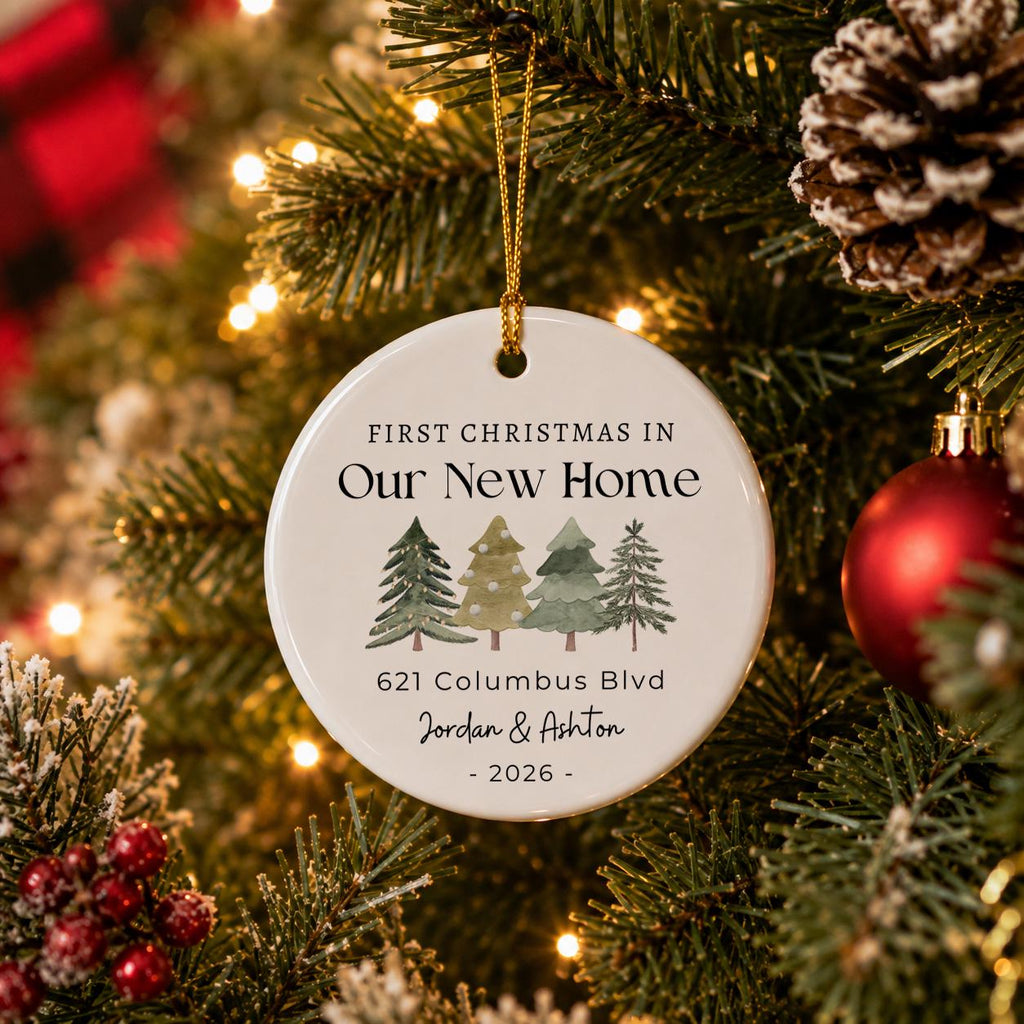 First Christmas in Our New Home Christmas Ornaments