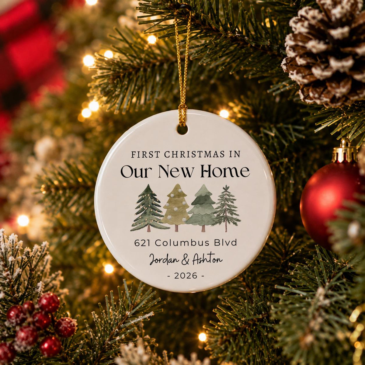 First Christmas in Our New Home Christmas Ornaments
