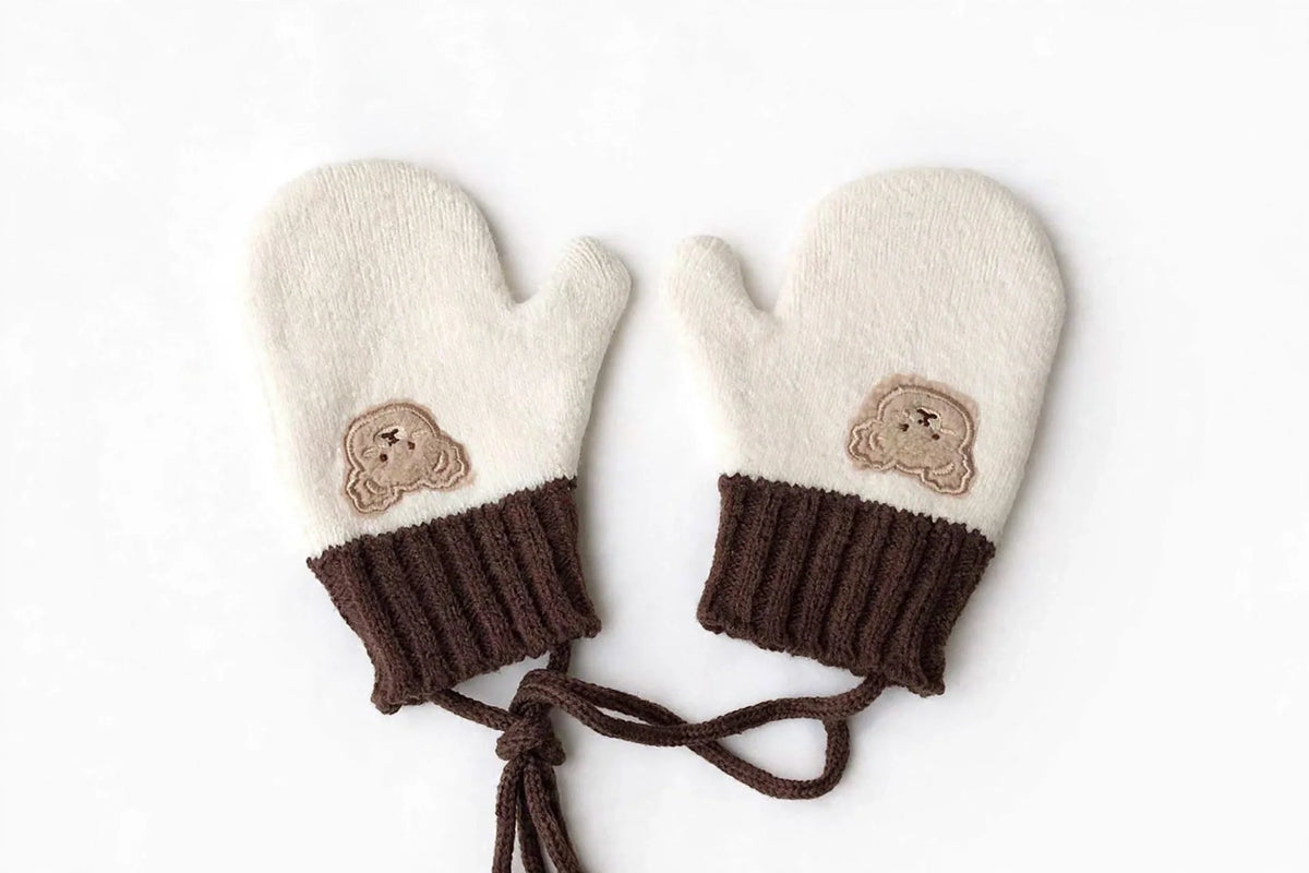 Pre-Order Kids Winter Gloves with String | Warm Toddler Mittens 2-5Y